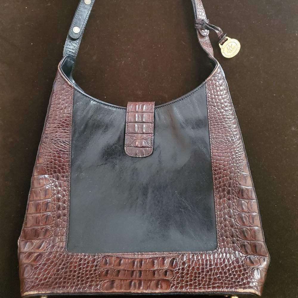 Brahmin Handbag Shoulder/Arm Black Brown